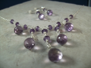 Luxe Amethyst Necklace and Earring Set