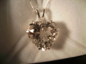 Herkimer Diamond Heart Pendant